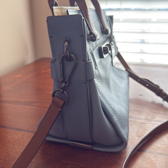 Coach blue pebbled leather bag - Picture 3 of 6